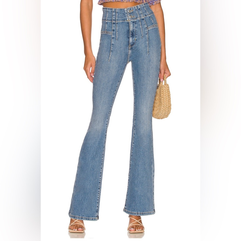 We The Free Jayde High-Rise Light Blue Flare Jeans